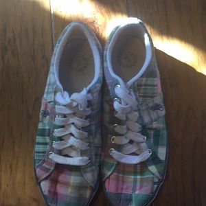Plaid Polo sneakers.